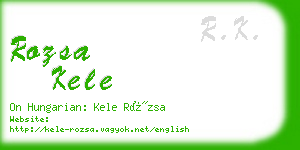 rozsa kele business card